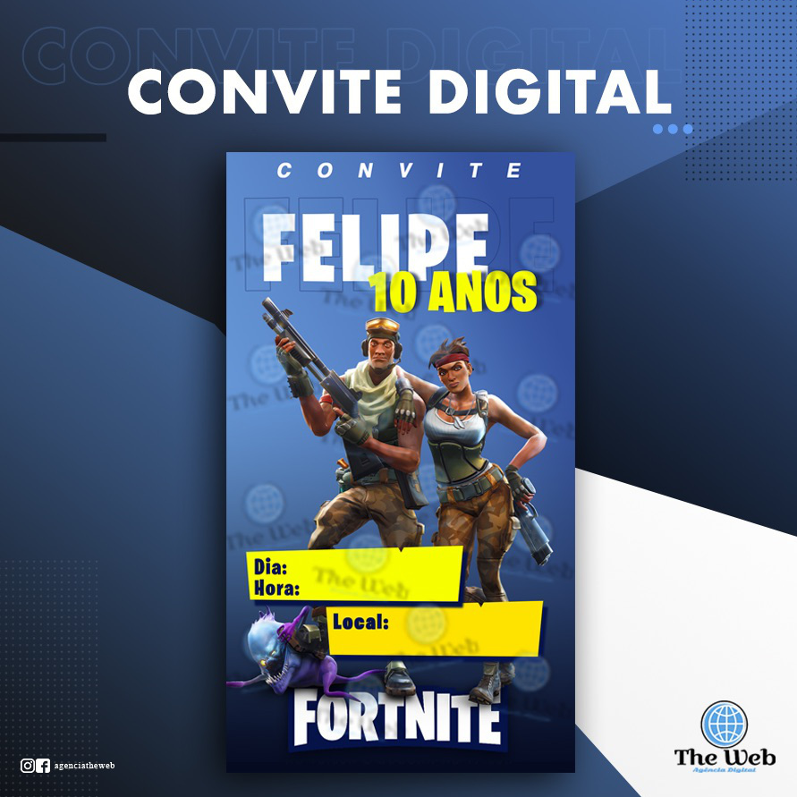 Convite Digital - Tema Fortnite II